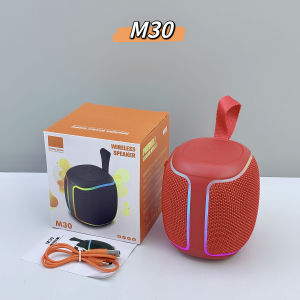 รุ่นใหม่ M30 ลำโพงบลูทูธแบบพกพาขนาดกะทัดรัด RGBไฟ กันน้ำระดับ IP67 เสียงดี ใช้งานนานสูงสุด 5+ ชั่วโมง