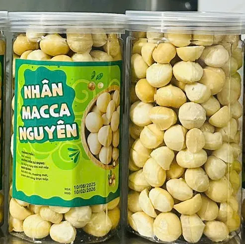 hộp 500g Nhân macca daklak nguyên hạt sấy