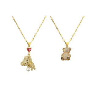 Elegant Bear Pendant Necklace Bear Necklace Party Necklace Modern Chain Necklace Perfect for Matching Various Outfits