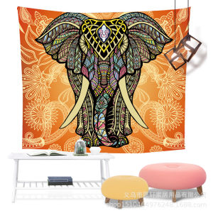 Ready stock sa local warehouseNew Nordic Ins Style Elephant Tapestry Iridescent Wall Hanging Home Decor Digital Print Background Cloth Mural Banner