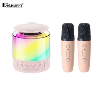 ✅SG Brand🔥】RICHMENT 🎤 Wireless Karaoke Speaker with Dual Mics & Voice Effects 🎶 | 360° HiFi Sound + Deep Bass | RGB Party Lights + Noise Reduction | Bluetooth 5.3 Speaker for Singing Teaching & Home Use | 🎁 Perfect Gift for Music Lovers & Kids
