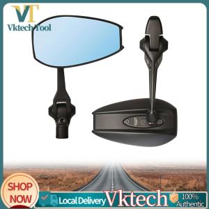 [Vktech] 2Pcs HandleBar Side View Mirror Anti-Glare Adjustable Rearview Mirror Foldable Universal Motorcycle Reflector for Scooters ATV Bike Motorcycles
