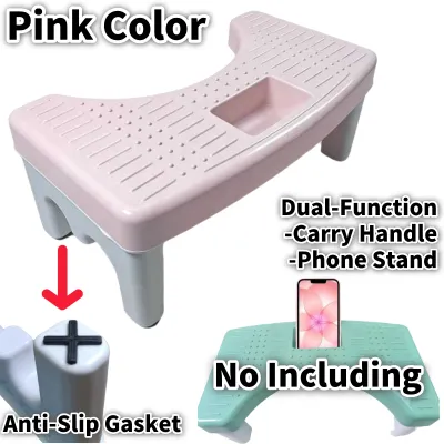 Phone Holder Footrest Toilet Foot Stool Step Squatty Potty Kids Healthy Squat Bathroom Bangku Tandas