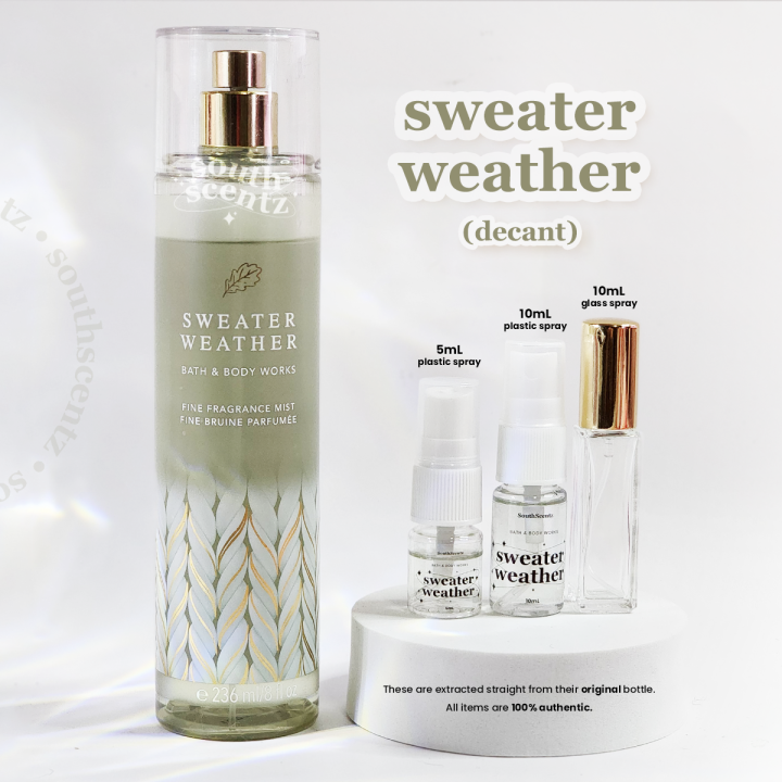 Sweater Weather Bath and Body Works Body Mist BBW Decant 5mL 10mL
