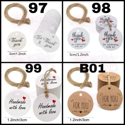 [SG][FREE🚚] Gift Tag Mini Greeting Card Thank You Handmade For You Tags Wedding Cookies Door Gift Christmas Teachers Day