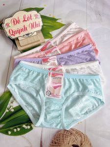 COMBO 10 Quần Lót Cotton Thun lạnh gấm họa tiết hoa cao cấp mềm mại thoáng mát (Mã 813) Size 40 kg Tới 53 Kg - Đồ Lót Quỳnh Anh