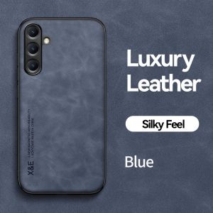 Luxury Leather Shockproof Case For Samsung Galaxy A16 A26 A36 A56 A06 5G Car Magnetic Holder Cover For Galaxy A 56 36 16 Fundas