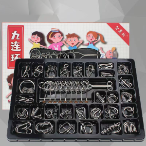 Combo Set 30 Khóa Khổng Mình Đô Chơi Trí Tuệ Tư Duy Giải Mã Khóa Sắt IQ - Loại Cao Cấp Sắt Không Rỉ - Hộp Quà Đẹp