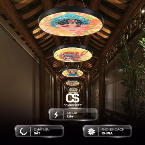 Đèn chùm phong cách cổ trang Trung Quốc Đèn quán BBQ nhà hàng lẩu hành lang khách sạn Trung Cổ size D500