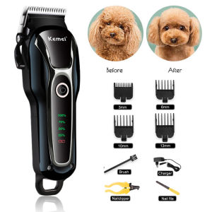 Kemei Professional Hair Clipper Razor Dog Heavy Duty Rechargeable Pet Hair Removal Machine KM-1991