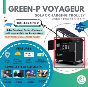 Green-P Voyageur (Trolley Only) Solar Charging Trolley 5kWh Battery 3000W 220V Portable Waterproof Mobile Power Station for Outdoor Event Camping Tourism