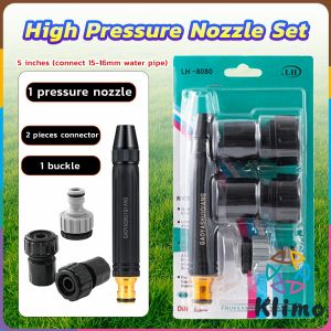 Klimo High Pressure Nozzle Garden Hose Spray Nozzle Jet Water Pressure Power Spray Nozzle Carwash Set