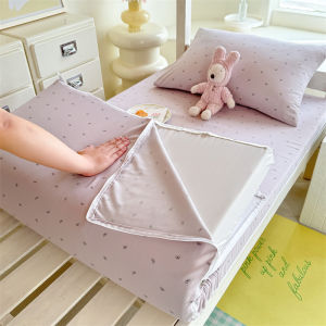 Dansunreve bedsheet với dây kéo rửa bông 10cm chiều cao tấm Ga Trải Giường Giường ngủ ký túc duy nhất tấm ga trải giường Vỏ bọc nệm Nữ Hoàng/Vua nén Chiều cao 3.9inch mềm mại thoải mái