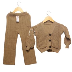 Setelan Celana dan Cardigan Rajut Anak Perempuan Allasky Joly Set / Baju Anak Perempuan Satu Set