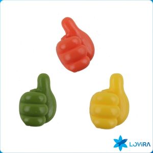 LoviRa 10pcs Thumb Up Shape Hook soft Wire Cable Holder Multifunctional Plant Vines Clip Random Color