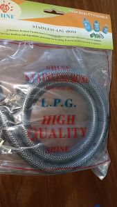 Shine Stainless LPG Hose 1.25 Meter High Quality Flexible for Stoves Cooktops Ranges