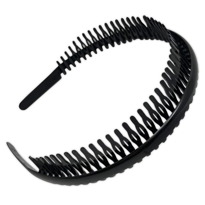 PCS Of Non Slip Fashion Effortless Black Plastic Headbands with
