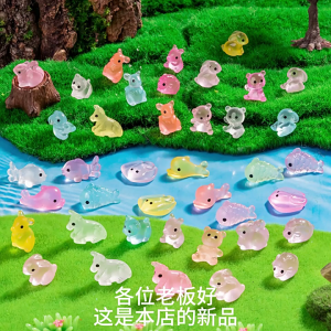 Gói 10 con chuột nhỏ đầy màu sắc trong nhựa để kẹp tóc Dây Buộc Tóc Nhà búp bê và trang trí sân vườn