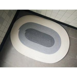 Nordic Minimalist Aesthetic Woven Rattan Decorative Color Block Room Rug.....