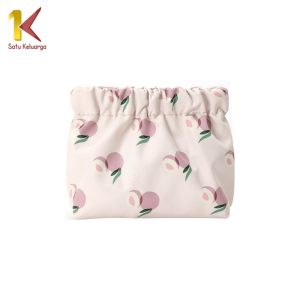 Satu Keluarga Tas Pouch Mini Travel Motif Elegant T57 Dompet Mini Make Up Pembalut Earphone Portabel