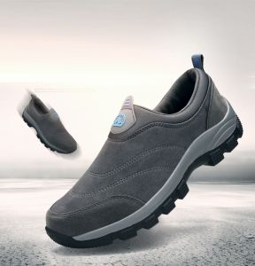 Sepatu Pria Santai Mendaki Gunung Sepatu Hiking Waterproof Olahraga Tanpa Tali Nyaman Slip On Casual Cowok Dewasa 117