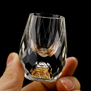 [Energetic] Luxury Vodka Sake Shochu Bar Liqueur Double Bottom Foil Tea Cup High-end Gifts Hard Liquor