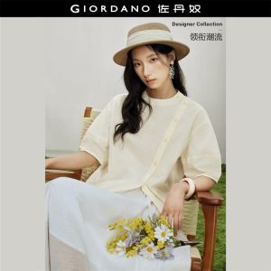 GIORDANO Women Shirt Warm Weather Shirt Moderate Thickness Shirt Non-Elastic Shirt 18346706