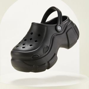 Dép sục CROSS độn đế tăng chiều cao 7cm tặng kèm Sticker GẤU BEARBRICK dễ thương hot 2023