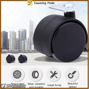 [Towering Pride] 1 cặp 1inch phổ bánh xe xoay Caster con lăn bánh xe đồ nội thất ghế văn phòng Caster với phanh cho hành lý phụ kiện
