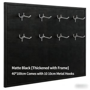 45*90black.No-drill. Pegboard Wall Organizer.Suitable for kitchens garages and offices