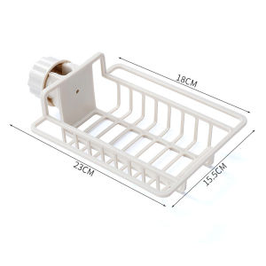 Faucet Storage Rack Adjustable Hanging Shelf Organizer for Bathroom Kitchen Dish Drainer Shelf Soap Holder