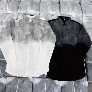 Sơ mi vải đũi in loang tay ngắn