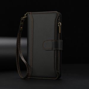 Luxury Lanyard Flip Leather Phone Case For Sony Xperia 10 5 1 IV V VI VII 2023 2024 5G Zipper Wallet Multi Card Cover