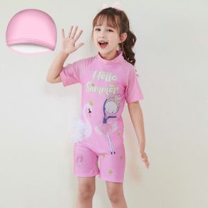 BR6 - FREE TOPI Baju Renang Anak Laki Perempuan Pendek
