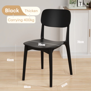 IronRoot Dining Chair Nordic Plastic Chair Home Stackable Study Chair Furniture Coffee Chair