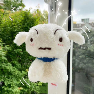 CGGUE แฟชั่น ของขวัญสำหรับเด็ก การ์ตูนดินสอสี อะนิเมะ จี้ห้อยกระเป๋า เครยอนชินจัง พวงกุญแจตุ๊กตา ตุ๊กตาผ้ากำมะหยี่ พวงกุญแจตุ๊กตาสุนัขสีขาว