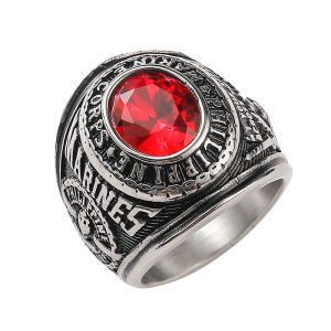 AKP phụ kiện thời trang thép không gỉ nguyên chất rắn bullring Kích thước 7-13