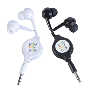 3.5mm Retractable Earphone Sound Cable Male In-Ear Earphone for Car Phone MP3 MP4 Music Speaker Computer Laptops