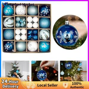 44Pcs Christmas Ball Ornaments Set for Festive Holiday Decoration with Red Green Gold Colors for Christmas Tree and Home Decor
