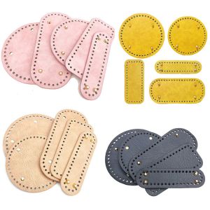 GOODOO วัสดุ DIY ก้นแฮนด์เมด หนัง PU อุปกรณ์เสริมสำหรับกระเป๋า สำหรับกระเป๋าถัก ก้นกระเป๋ายาว