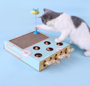 Namiki Five-hole Whack-a-mole Toy Funny Cat Self-hi Toy Cat Scratching Board