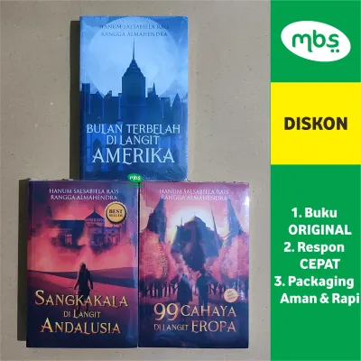 PAKET BUKU HANUM & RANGGA - Bulan Terbelah di Langit Amerika - Sangkakala di Langit Andalusia - 99 Cahaya di Langit Eropa