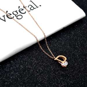 [ Bayar Ditempar ] Kalung Titanium Huruf D / Kalung Titanium Wanita Liontin D1OR / Kalung Titanium Asli Ori Import / Kalung Titanium Wanita Asli
