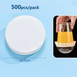 500pcs Spill Proof Leak Proof Paper For Take Out Drinks For Milk tea Iced Coffee Sealing Pape