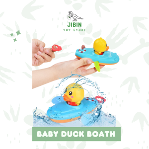 JIBIN Duck Baby Bath Boat - Mainan Mandi Bebek Dayung Cano Tarik