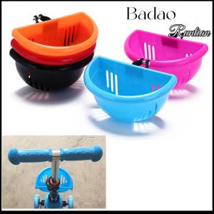 Badao จักรยานเด็กตะกร้าพลาสติกจักรยานเด็กสกู๊ตเตอร์มือจับบาร์ตะกร้า