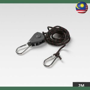 Caring Castle Tent Wind Rope Tensioner Adjustable Pulley Carabiner Camping Hiking Nylon Rope 可调节帐篷扣 Penegang Tali