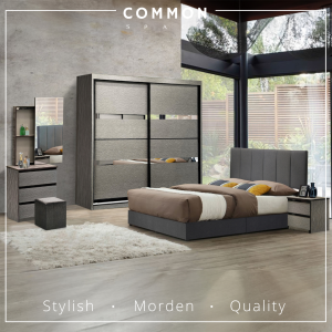 🔥 Free Install 🔥 Common Space - Laun Queen King 6 x 8ft & 8 x 8ft Bedroom Set | Set Bilik Tidur | Almari | Katil | Meja Solek | 套房 140-03 141-04