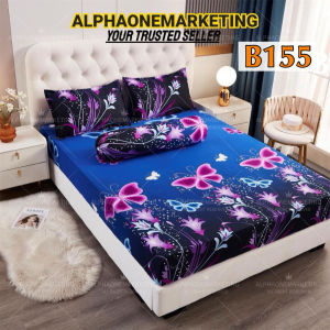KAIN TEBAL 880TC Premium Quality Bergetah Keliling 4in1 King Queen 2in1 Single Cotton Cadar Fitted Bedsheet Set Kain Tebal Sarung Katil Tilam Getah Keliling Cadar Berkualiti Bolster Case Pillowcase Cadar Ready Stock