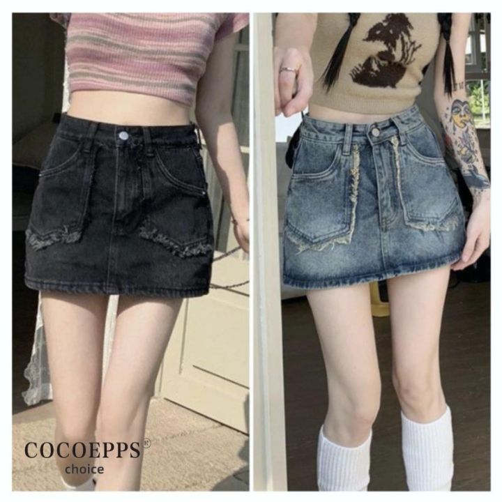 Chân Váy Jean Nữ Chữ A Cạp Cao Phong Cách Jeanshop_0603 – Váy Cao Bồi ...